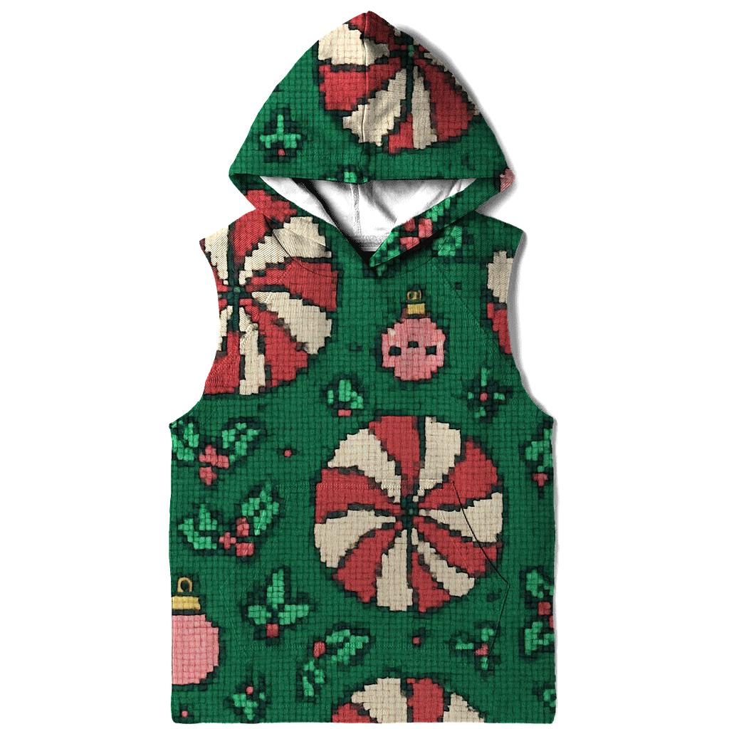 Candy Cane Carousel Wheel Design zip-up hoodies