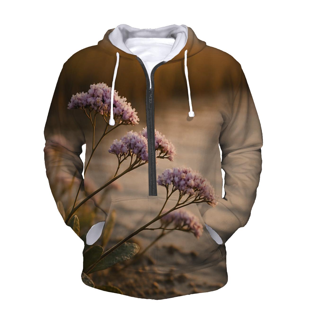 Salt Marsh Sea Lavender At High Tide Line heavyweight hoodies