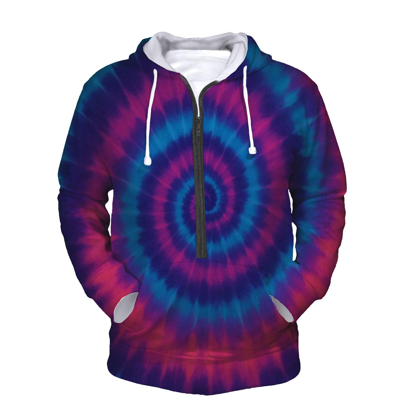 Nebula Spiral Overdye Vortex premium hoodies