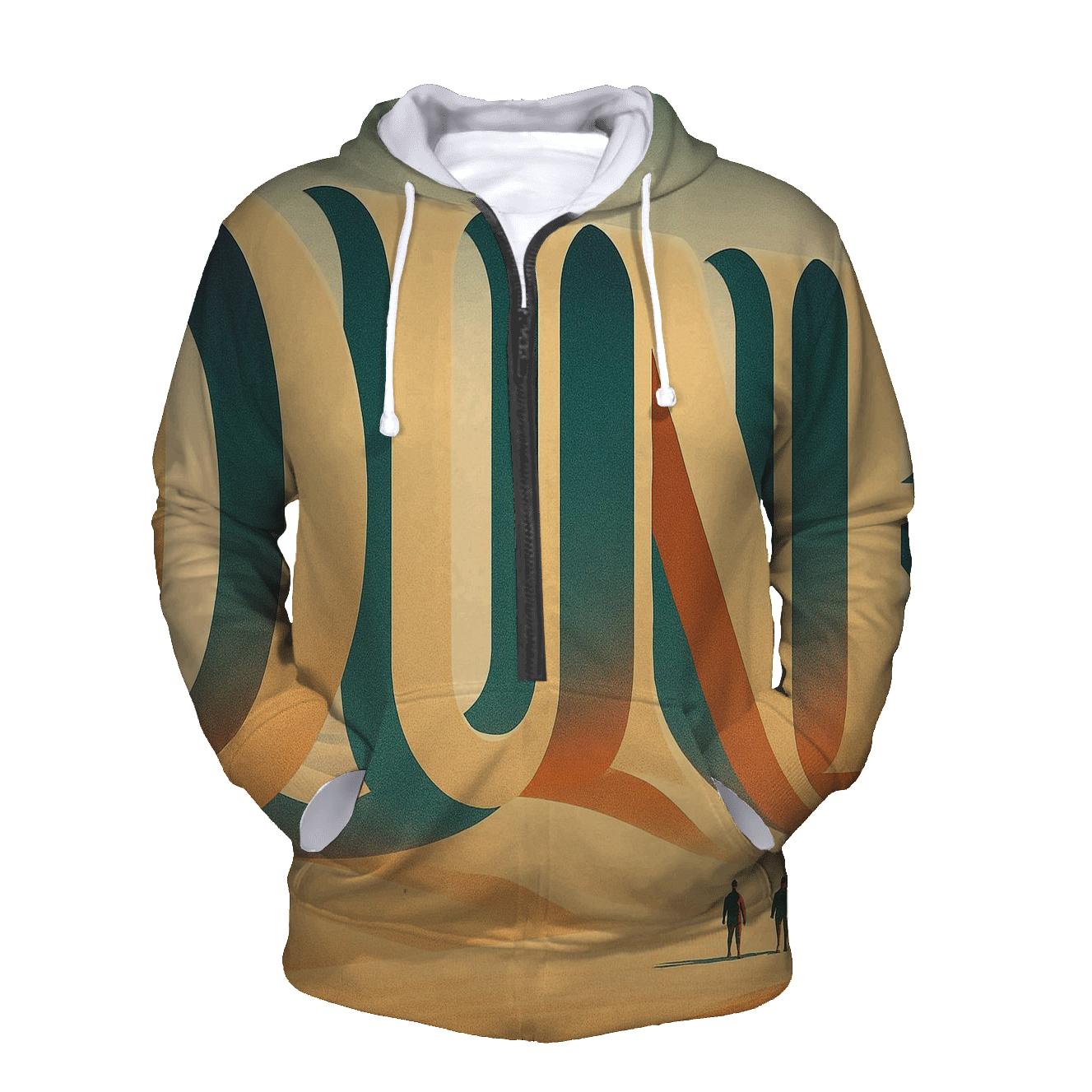 Desert Mirage Typography Dunes designer hoodies