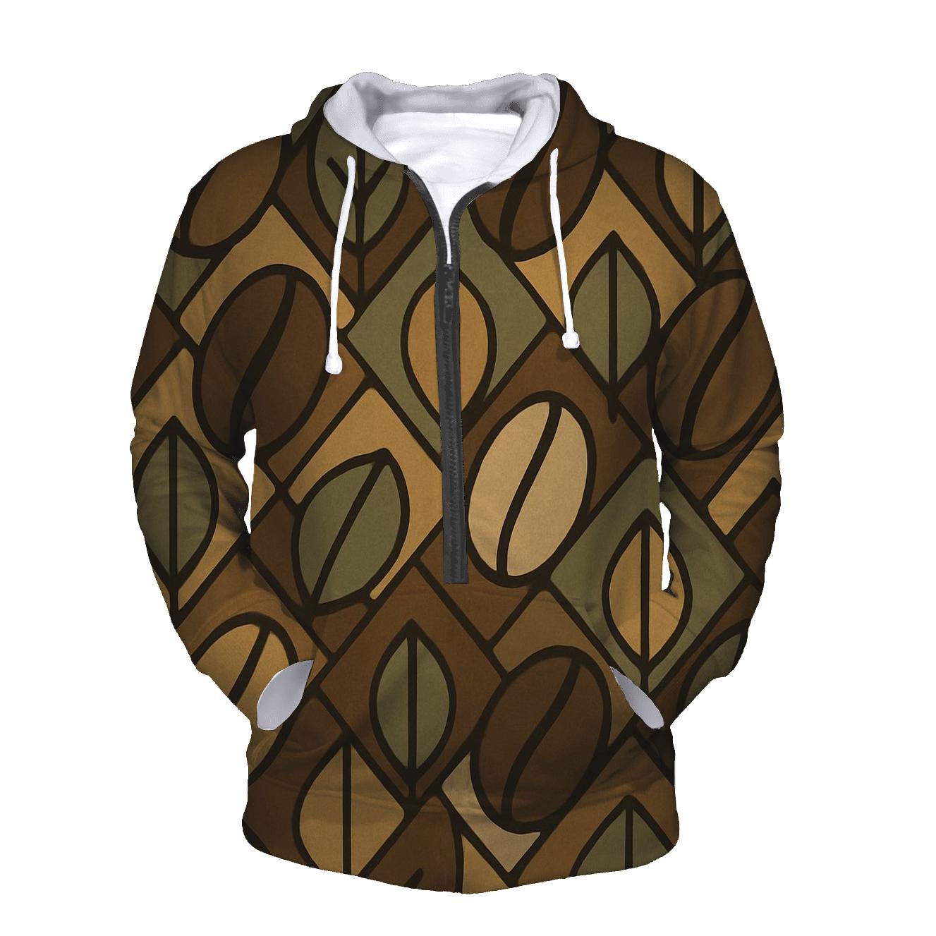 Bean Mosaic Tile pullover hoodies