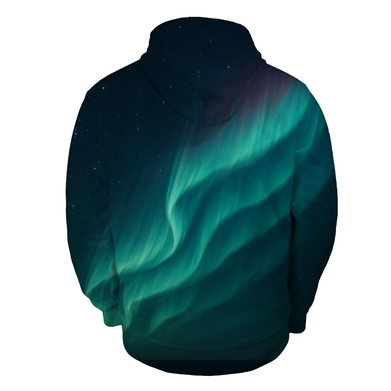 Aurora Oval Over Midnight Sea premium hoodies