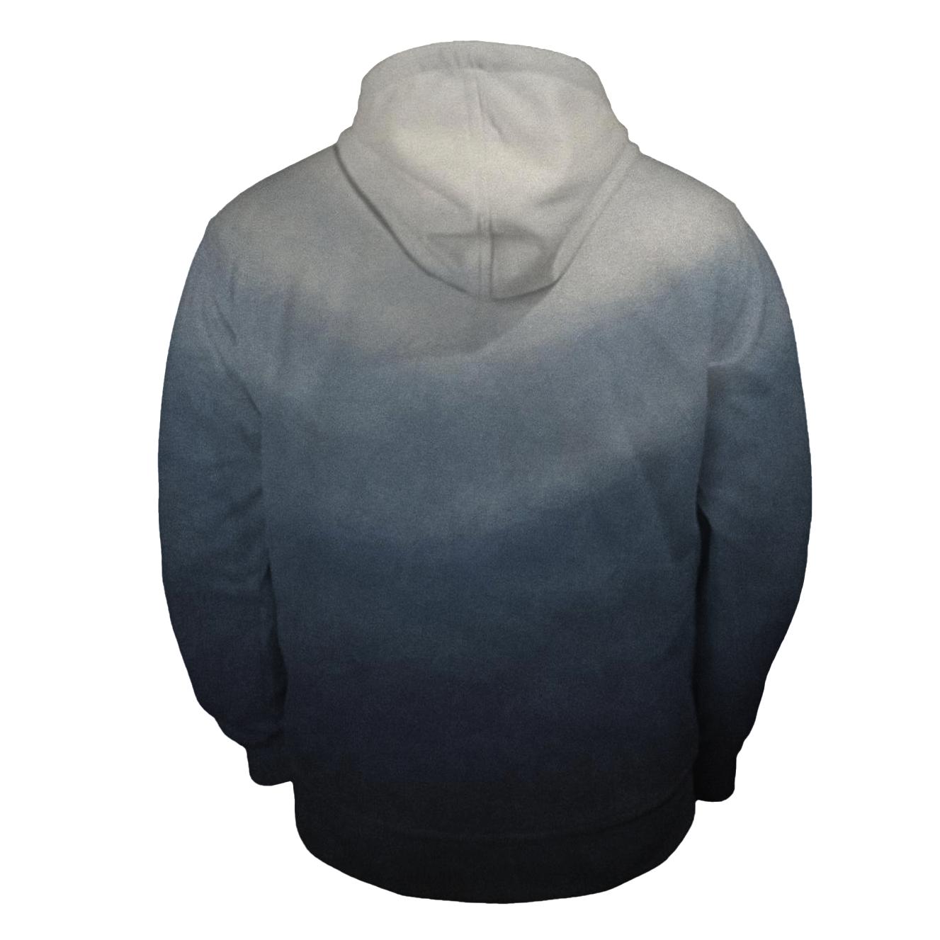 Moonlit Ink Wash Gradient zip-up hoodies