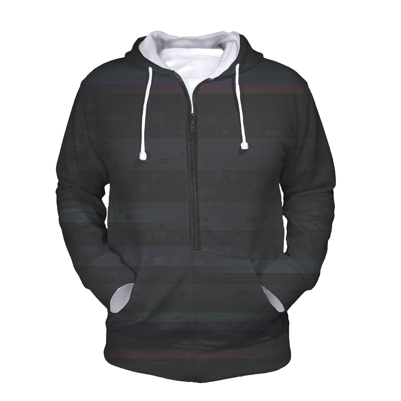 VHS Tracking Wave Stripes pullover hoodies