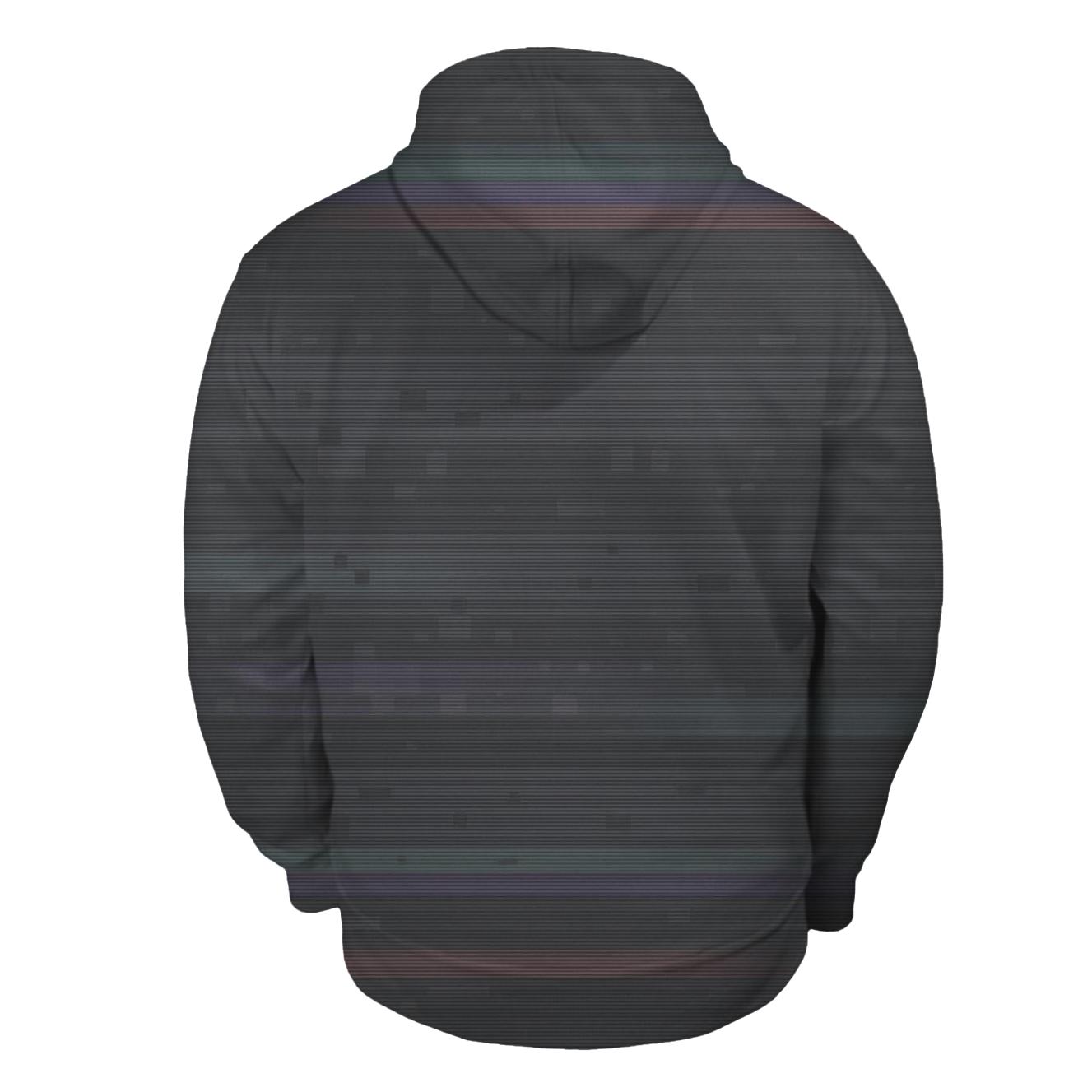 VHS Tracking Wave Stripes pullover hoodies