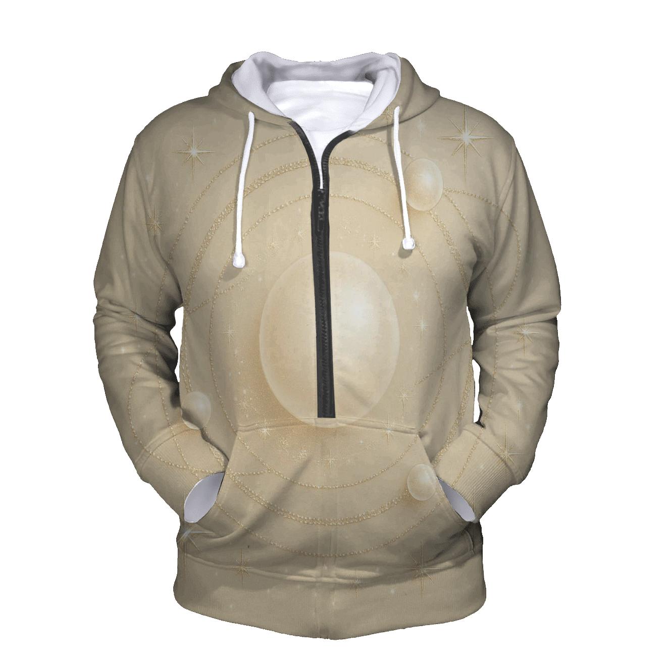 Champagne Orbit Pearls premium hoodies