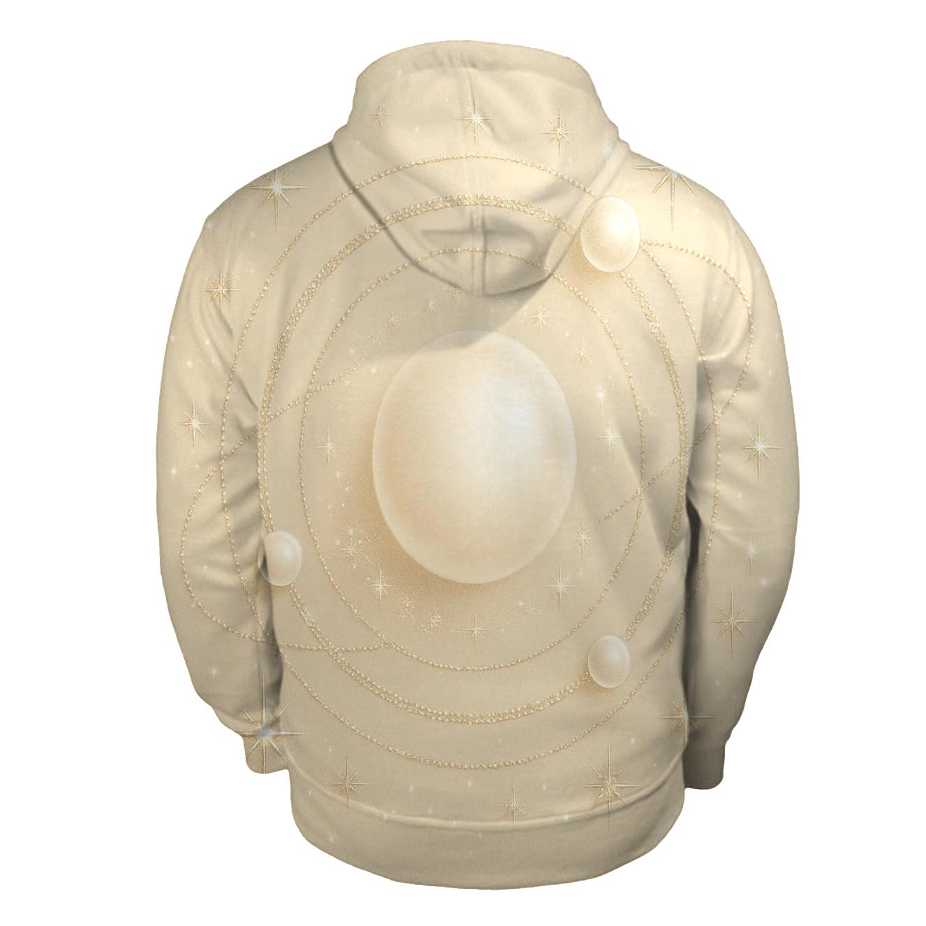 Champagne Orbit Pearls premium hoodies