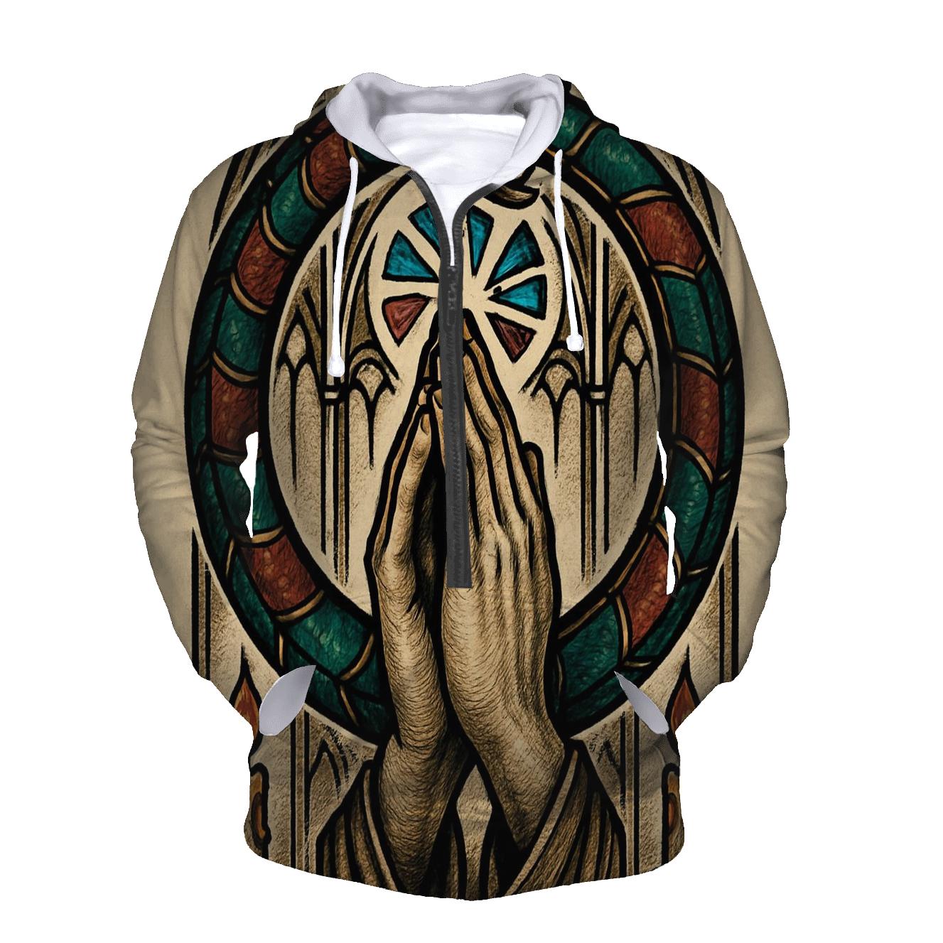 Cathedral Glass Ouroboros Halo zip-up hoodies