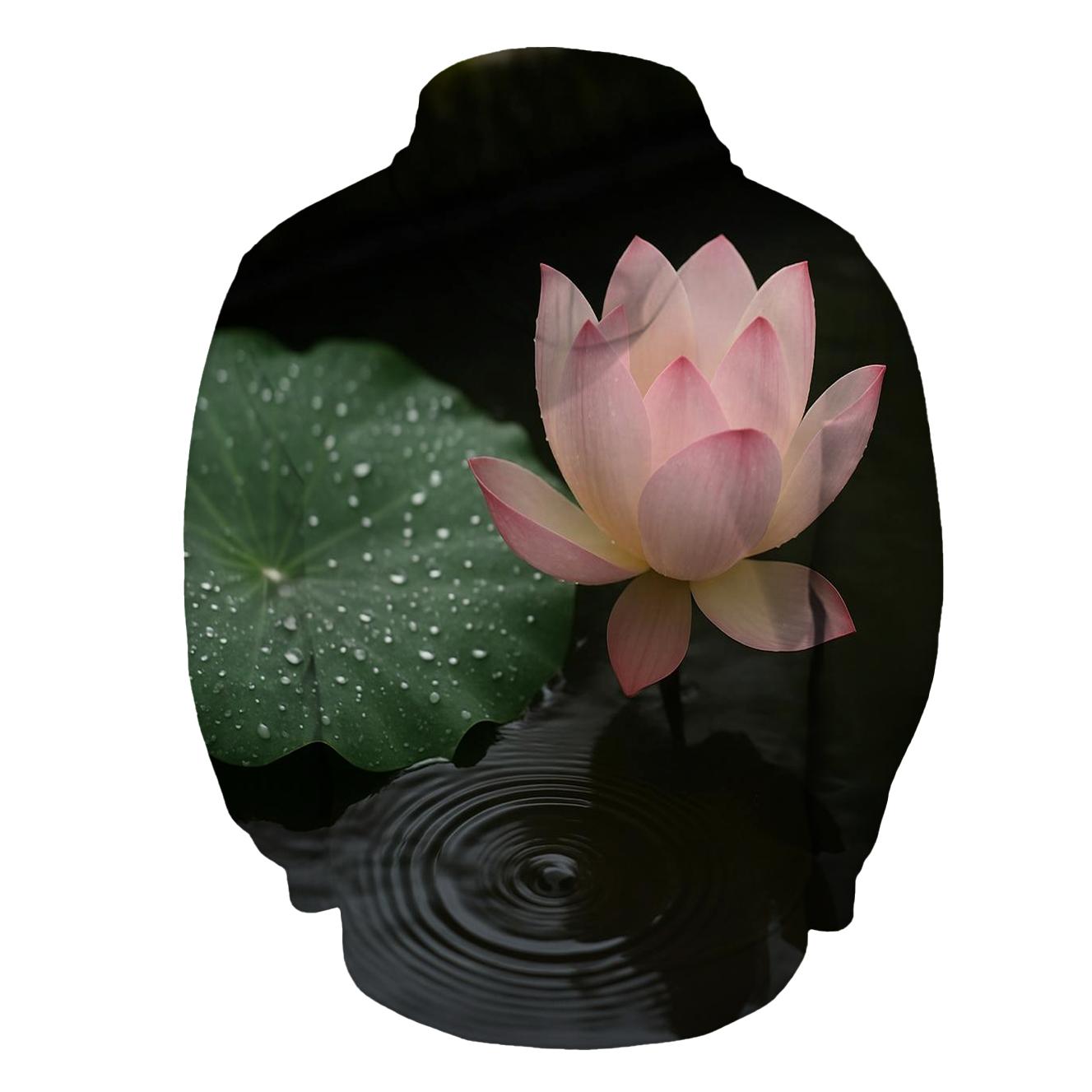 Rain Washed Lotus Bloom In Temple Pond heavyweight hoodies