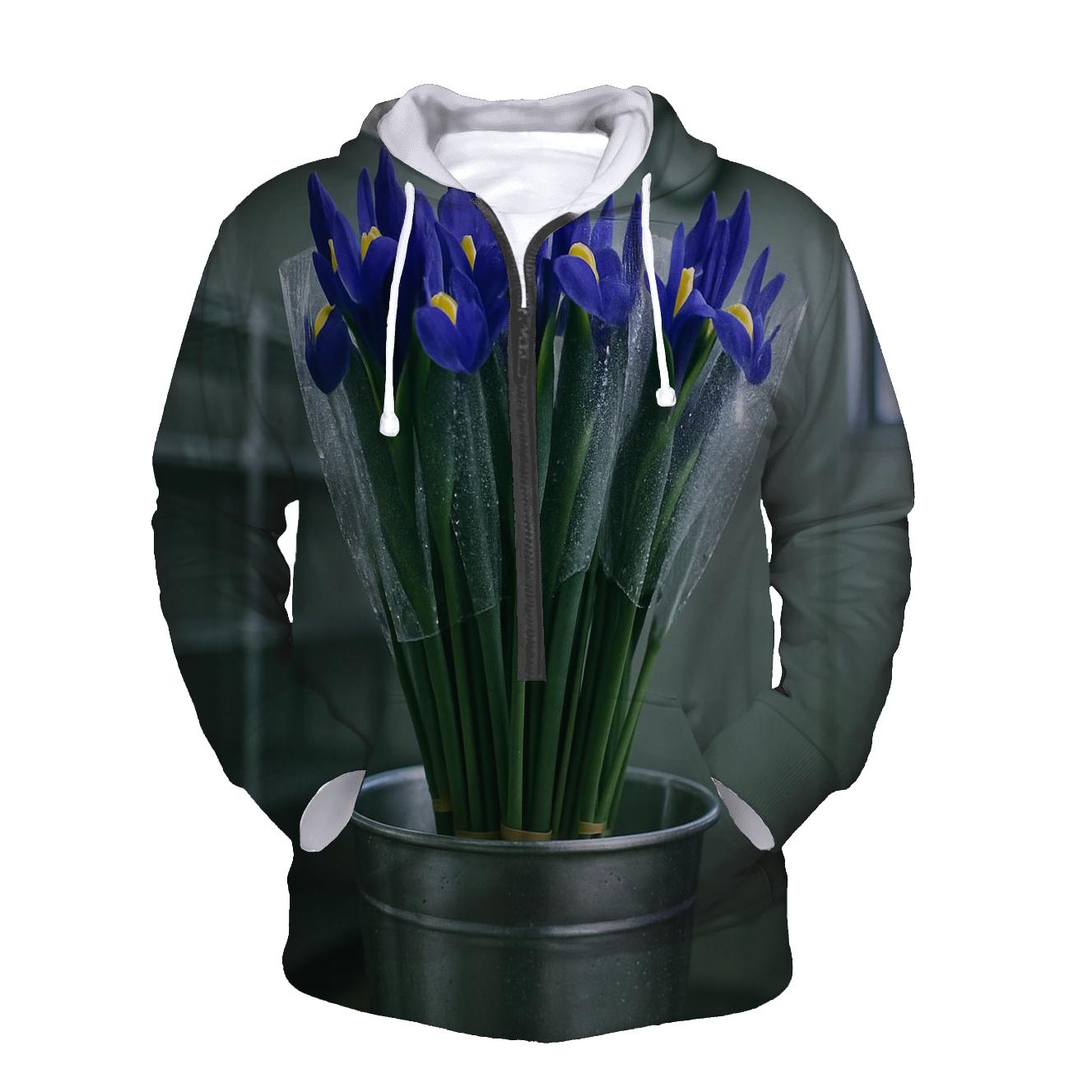 Dutch Iris Stems In A Florist Cold Room graphic hoodies