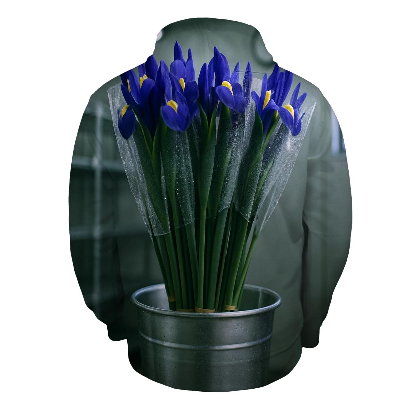 Dutch Iris Stems In A Florist Cold Room graphic hoodies