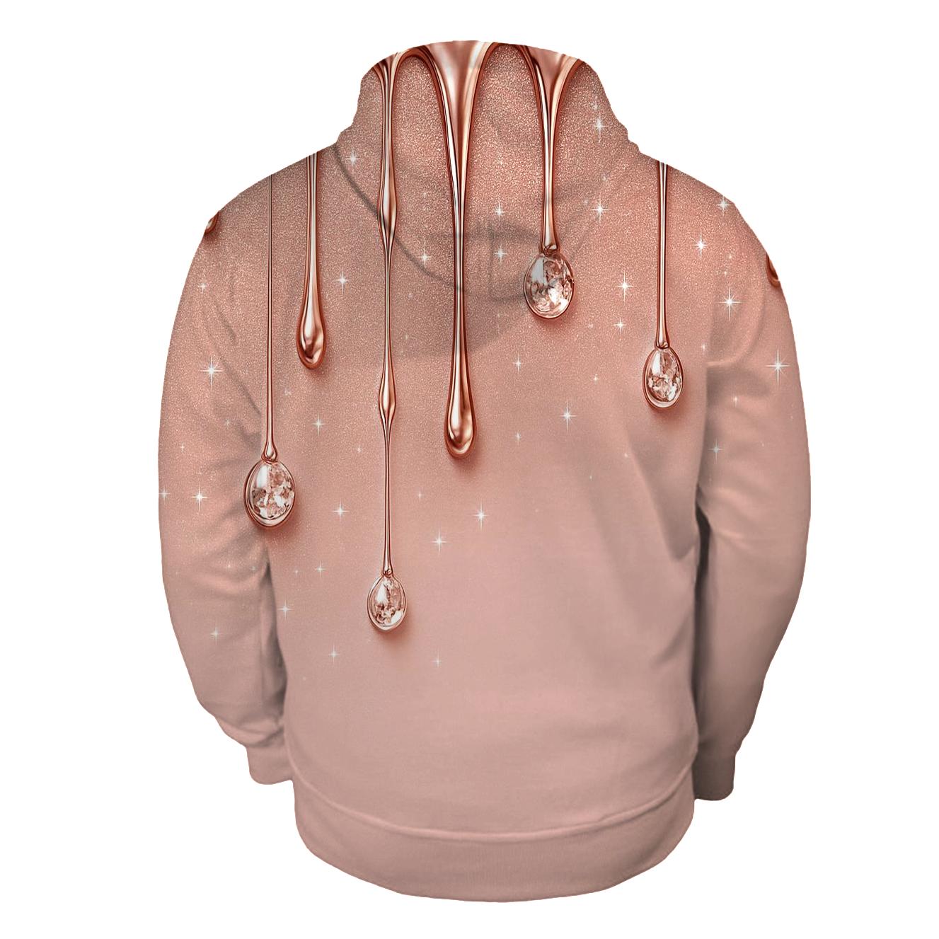 Rose Gold Velvet Drip Canopy printed hoodies