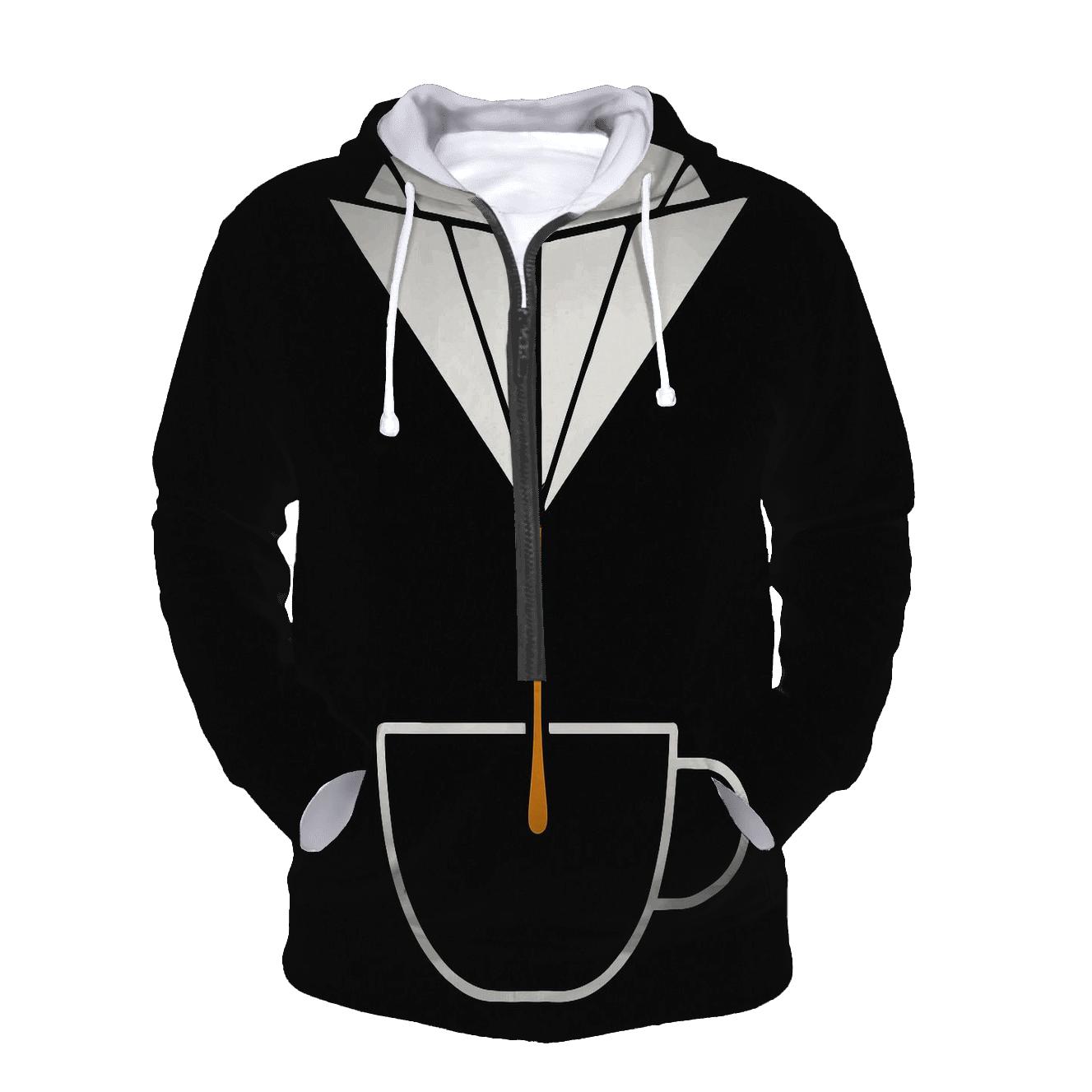 Filter Fold Geometry printed hoodies