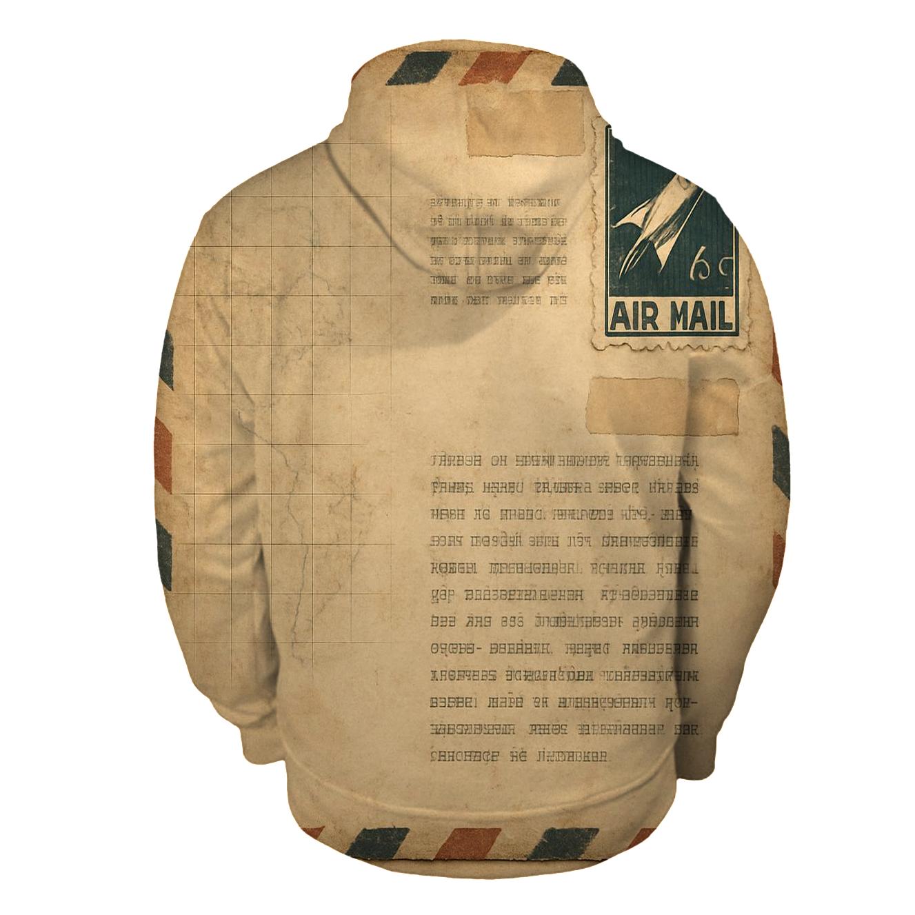 Sepia Air Mail Letter From Mars custom hoodies