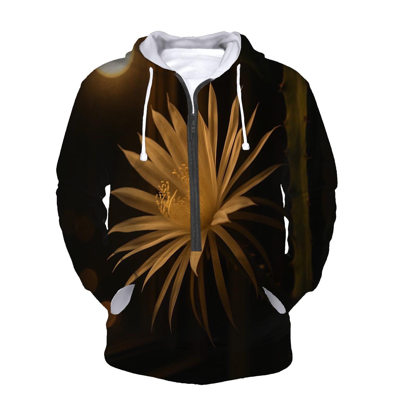 Night Blooming Cereus Opening At Midnight Window custom hoodies