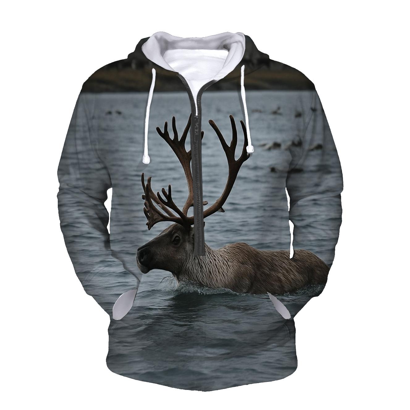 River Crossing Caribou custom hoodies