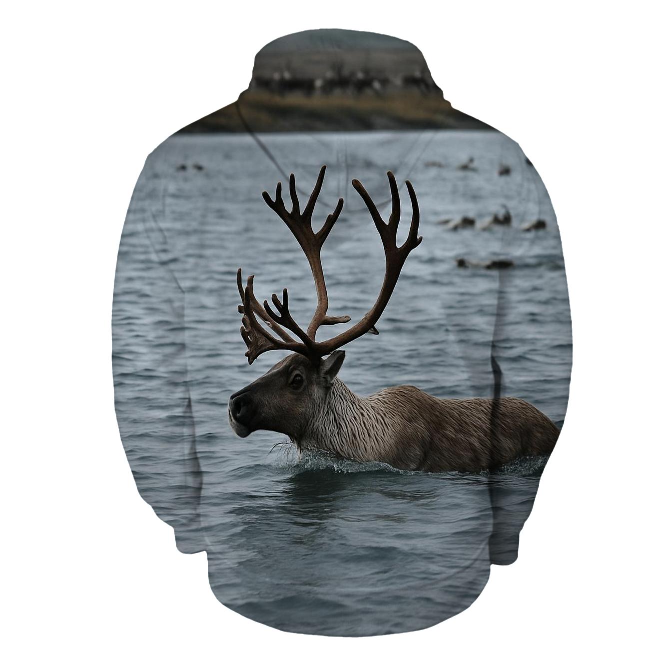 River Crossing Caribou custom hoodies