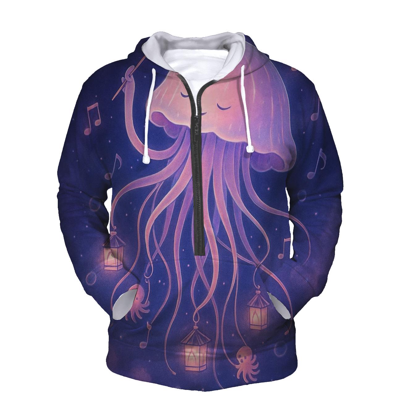 Lantern Jellyfish Orchestra embroidered hoodies