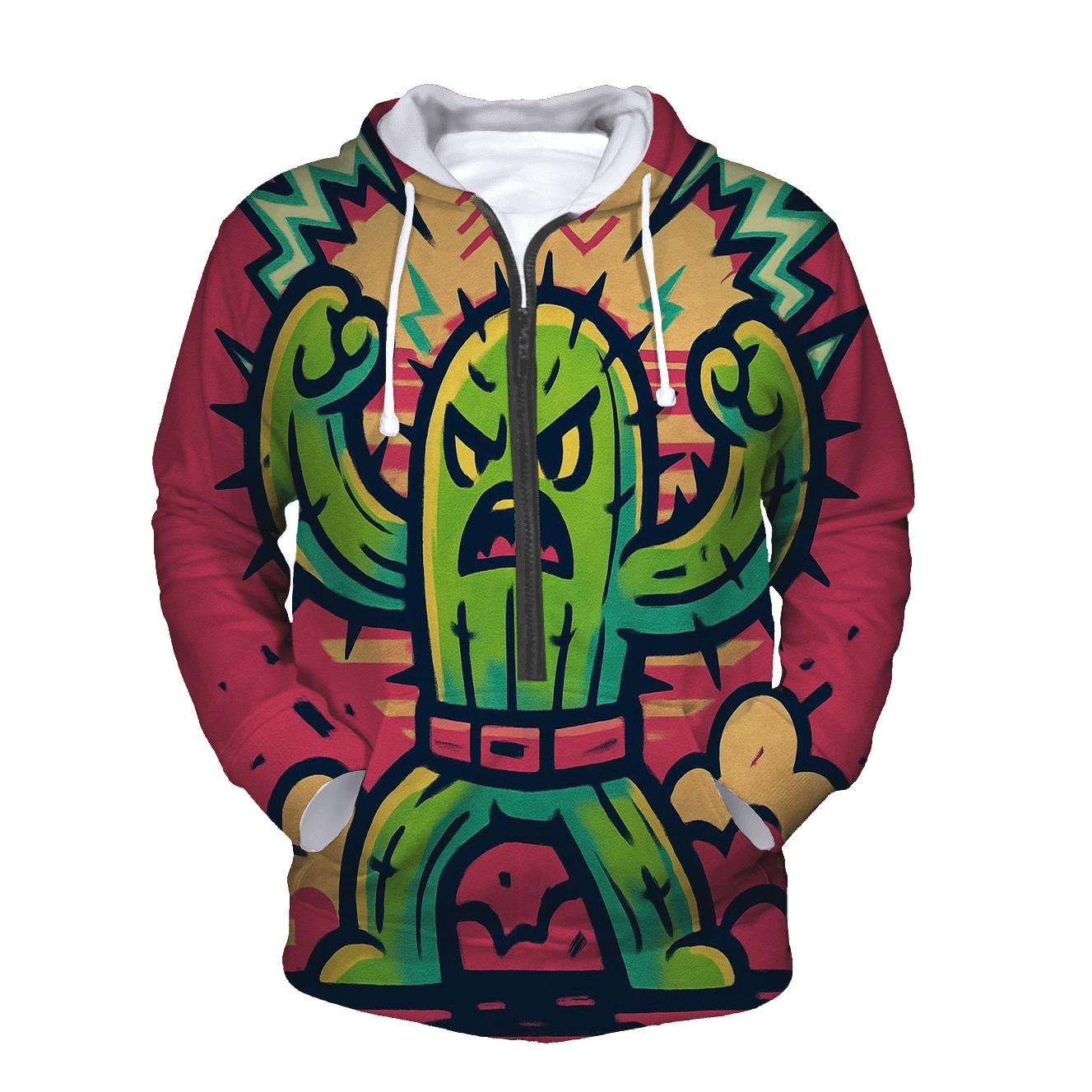 Cactus Thunder Totem graphic hoodies