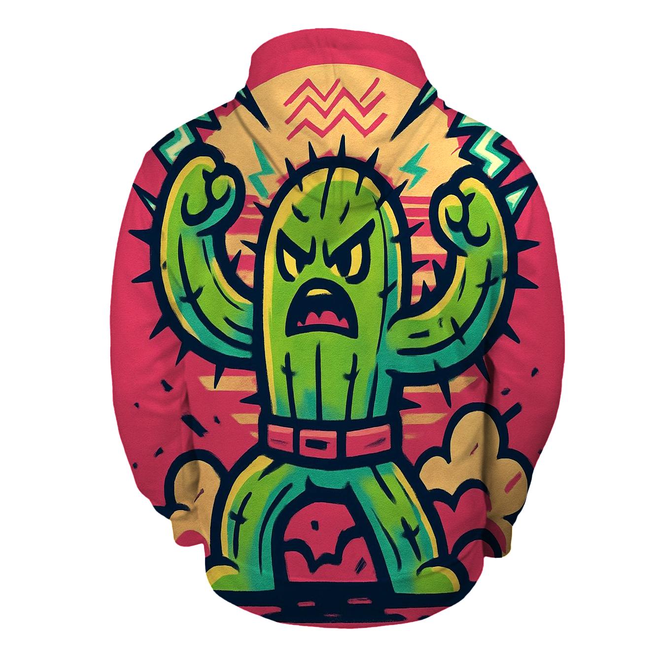 Cactus Thunder Totem graphic hoodies