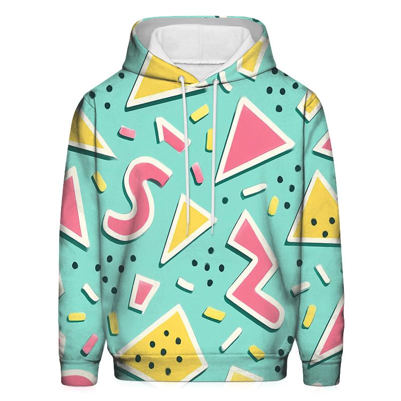 Pastel Memphis Sticker Collage zip-up hoodies