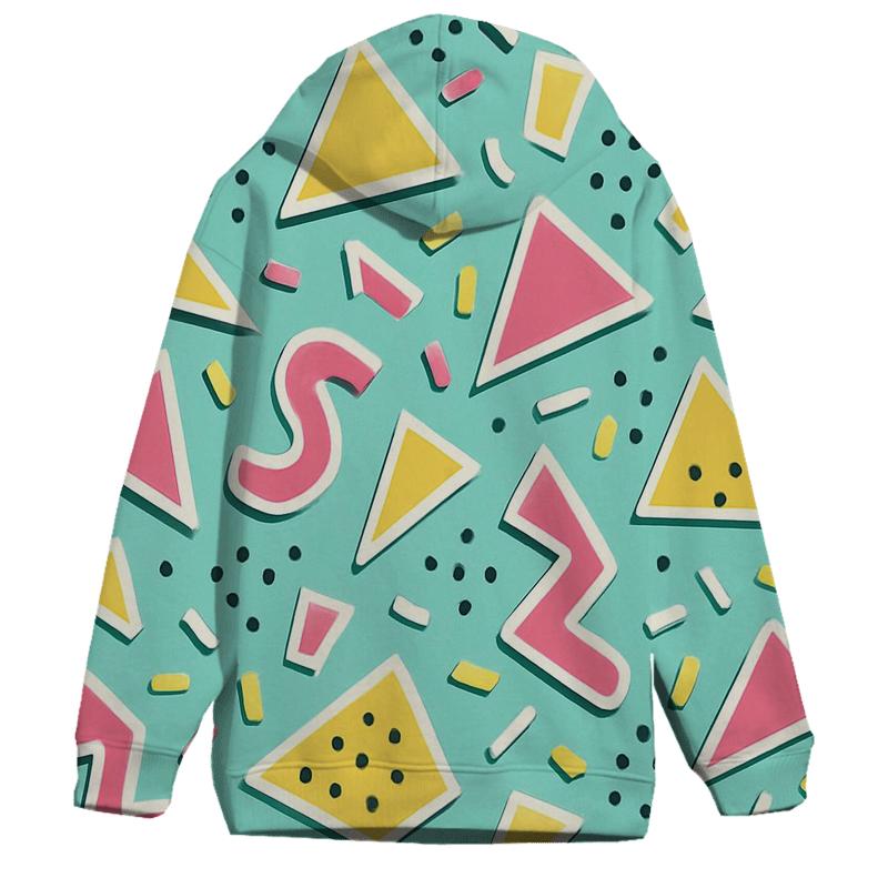 Pastel Memphis Sticker Collage zip-up hoodies