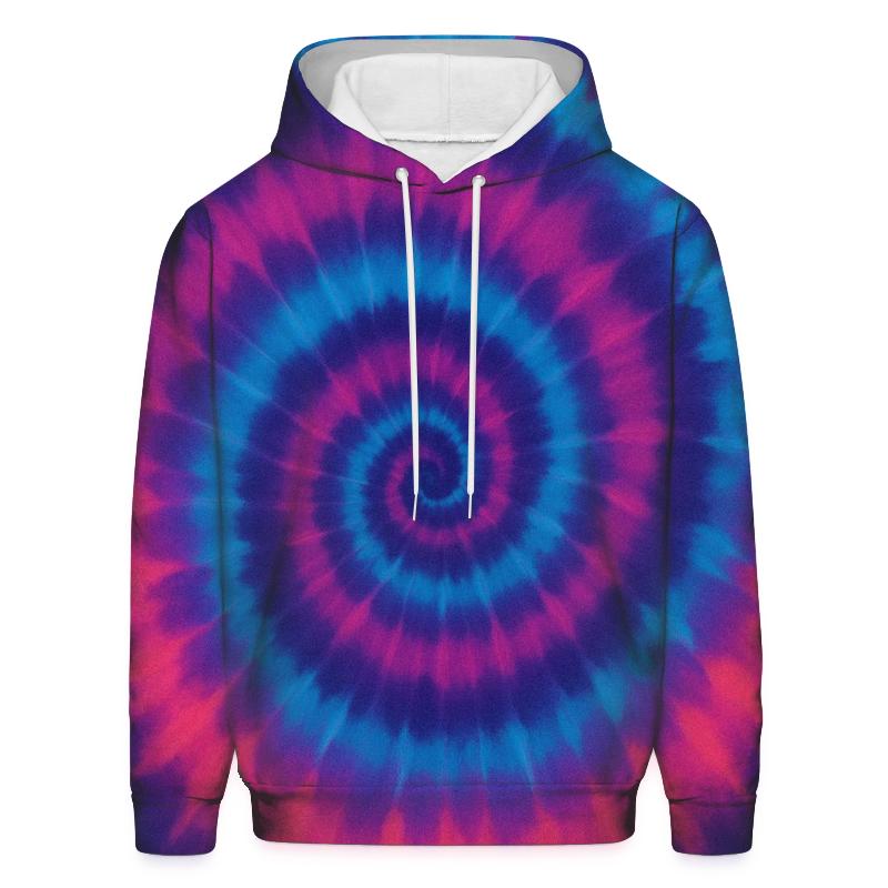 Nebula Spiral Overdye Vortex printed hoodies
