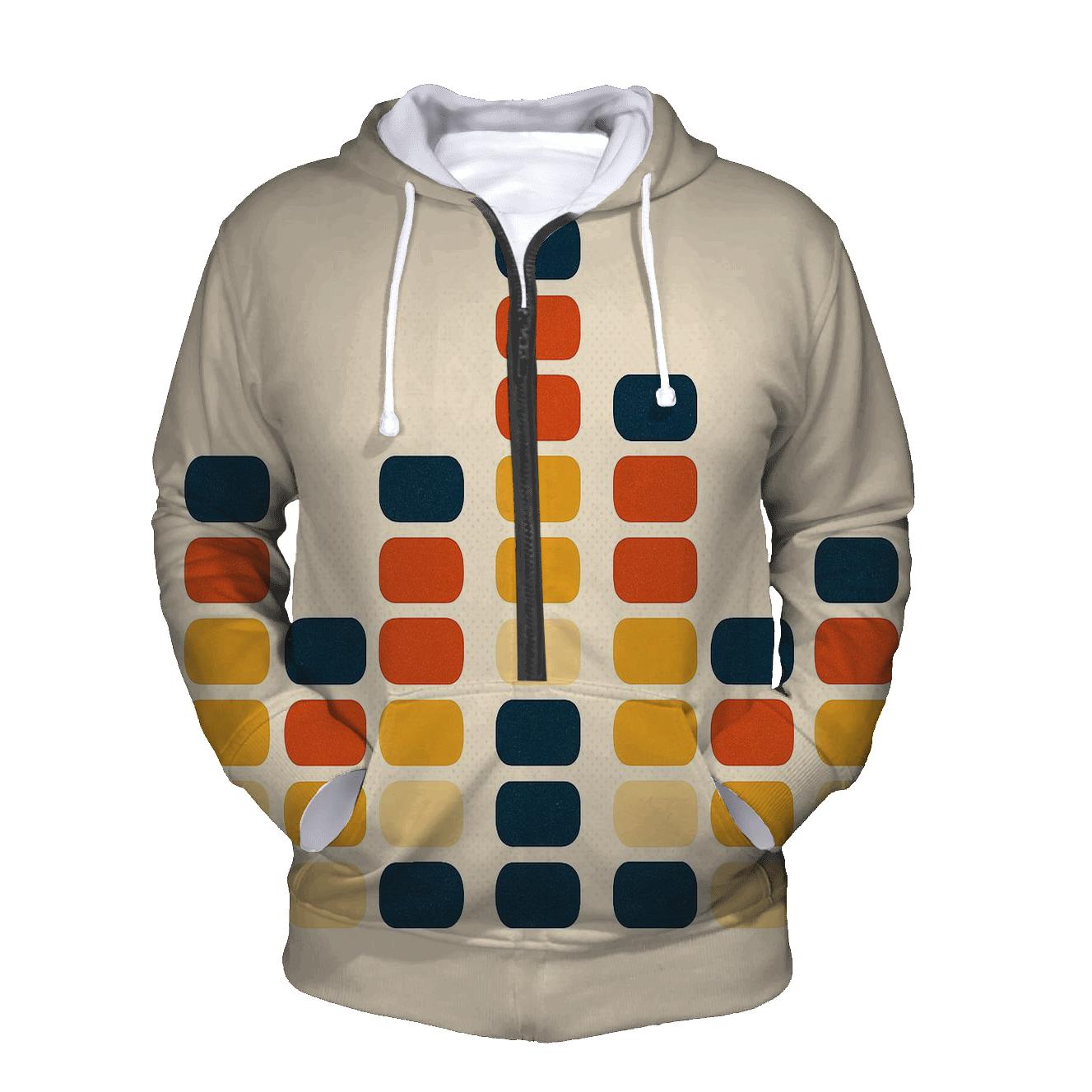 Seventies Stereo Equalizer Blocks printed hoodies