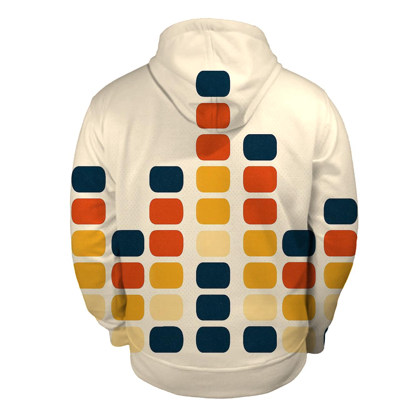 Seventies Stereo Equalizer Blocks printed hoodies