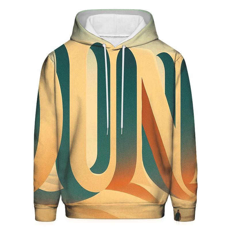 Desert Mirage Typography Dunes printed hoodies