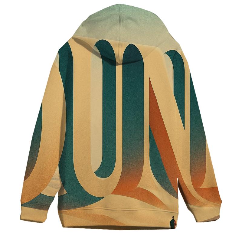Desert Mirage Typography Dunes printed hoodies