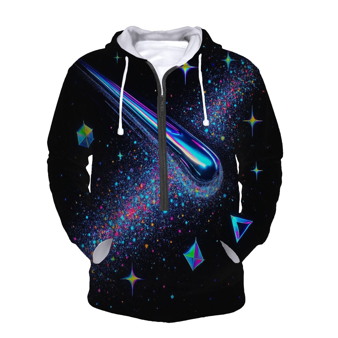 Chrome Comet Confetti Trail embroidered hoodies