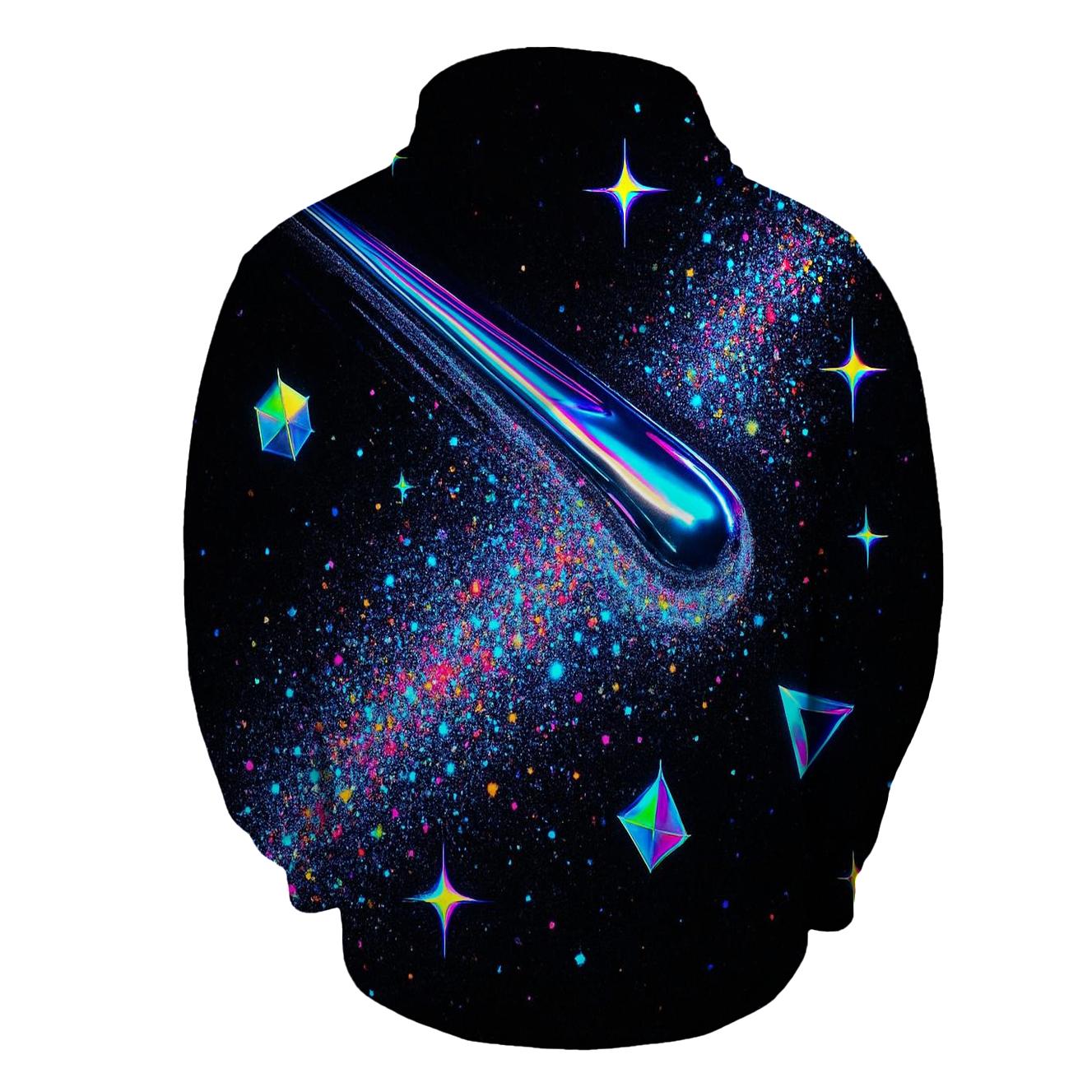 Chrome Comet Confetti Trail embroidered hoodies