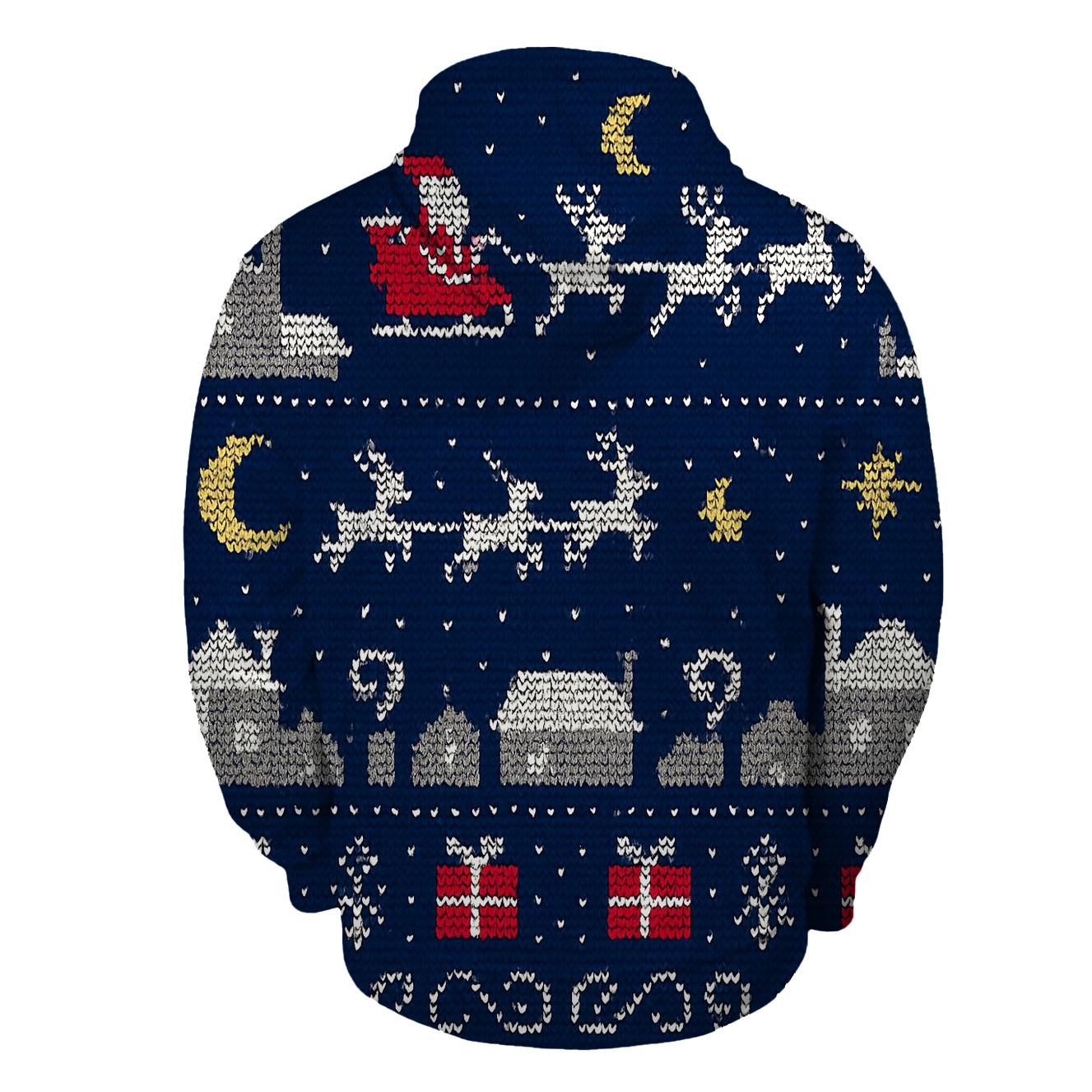 Santa Sleigh Skyline Band Design hoodie trends