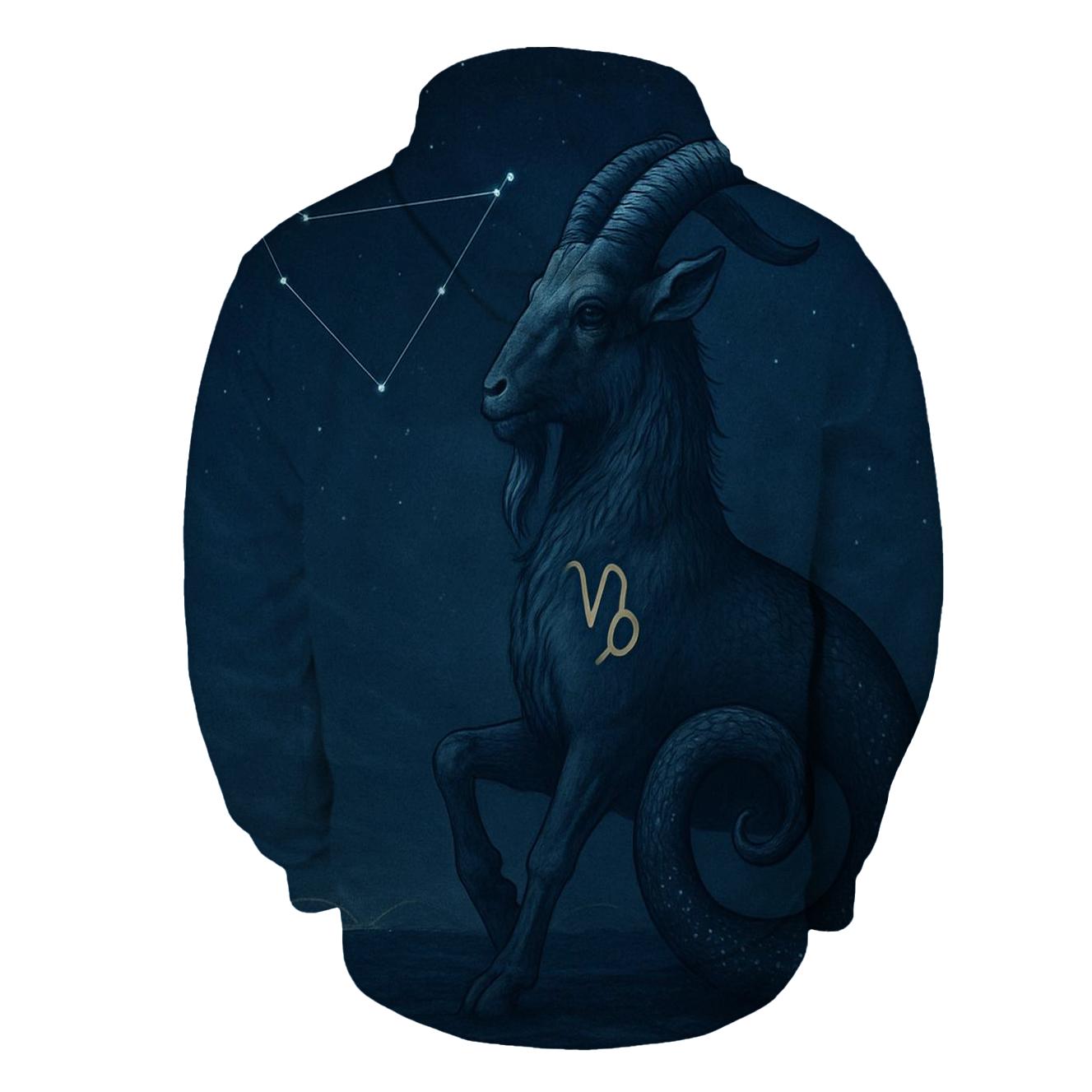 Capricorn Sea Goat Under Solstice Star Arc premium hoodies