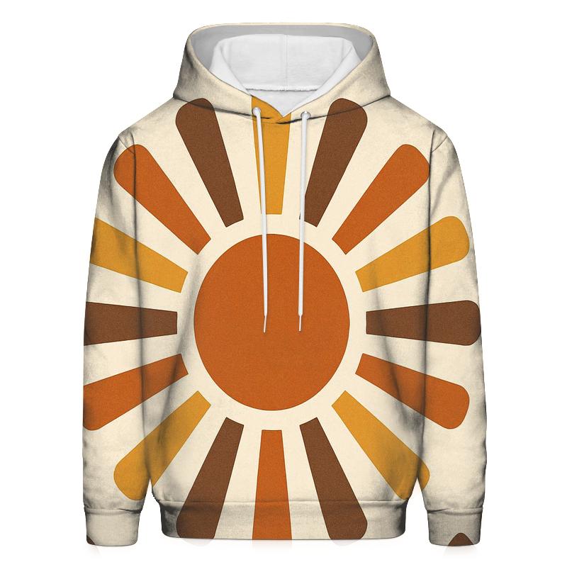 Groovy Sunburst Wallpaper premium hoodies