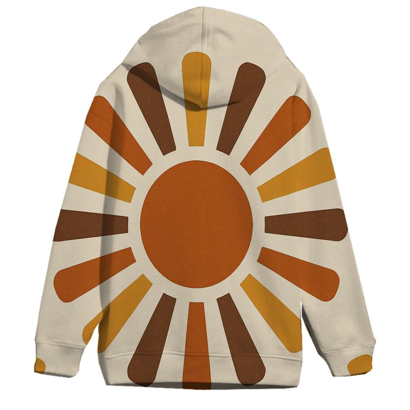 Groovy Sunburst Wallpaper premium hoodies