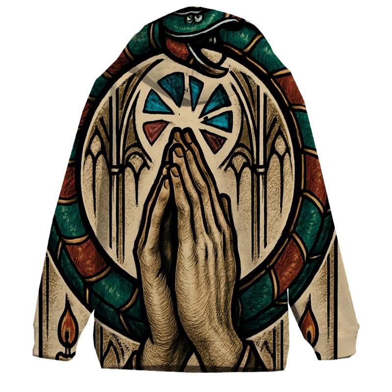 Cathedral Glass Ouroboros Halo hoodie designs