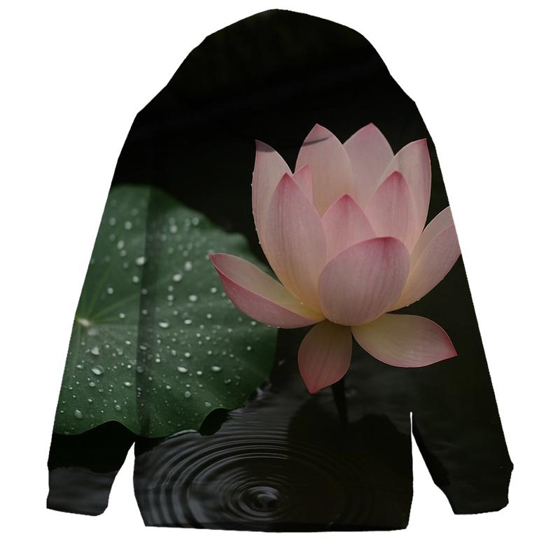 Rain Washed Lotus Bloom In Temple Pond heavyweight hoodies