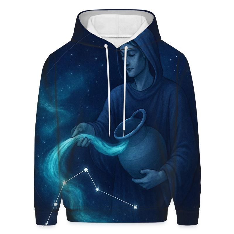 Aquarius Water Bearer Nebula Pour lightweight hoodies