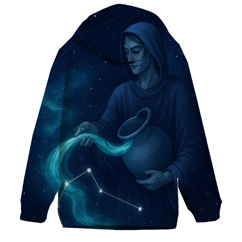 Aquarius Water Bearer Nebula Pour lightweight hoodies