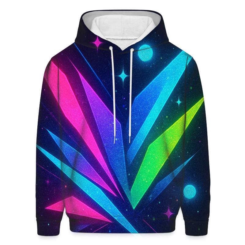 Neon Prism Streetlight Burst custom hoodies