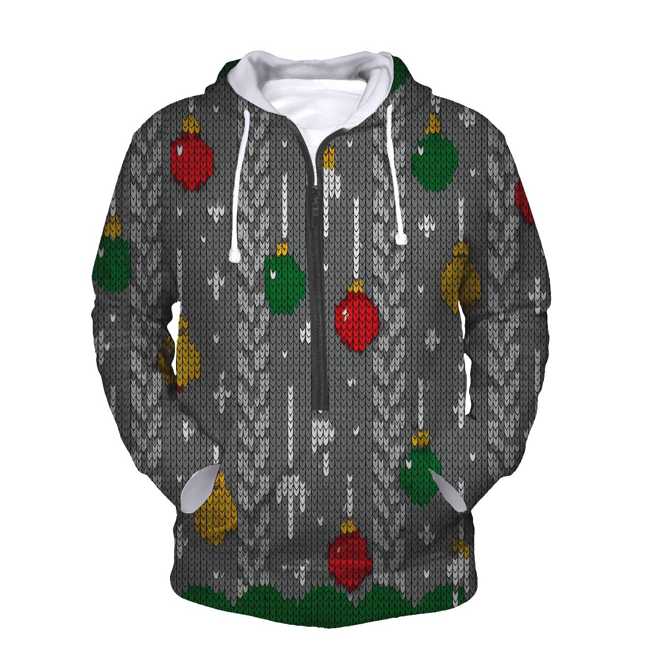 Icicle And Ornament Tinsel Ladder Design custom hoodies