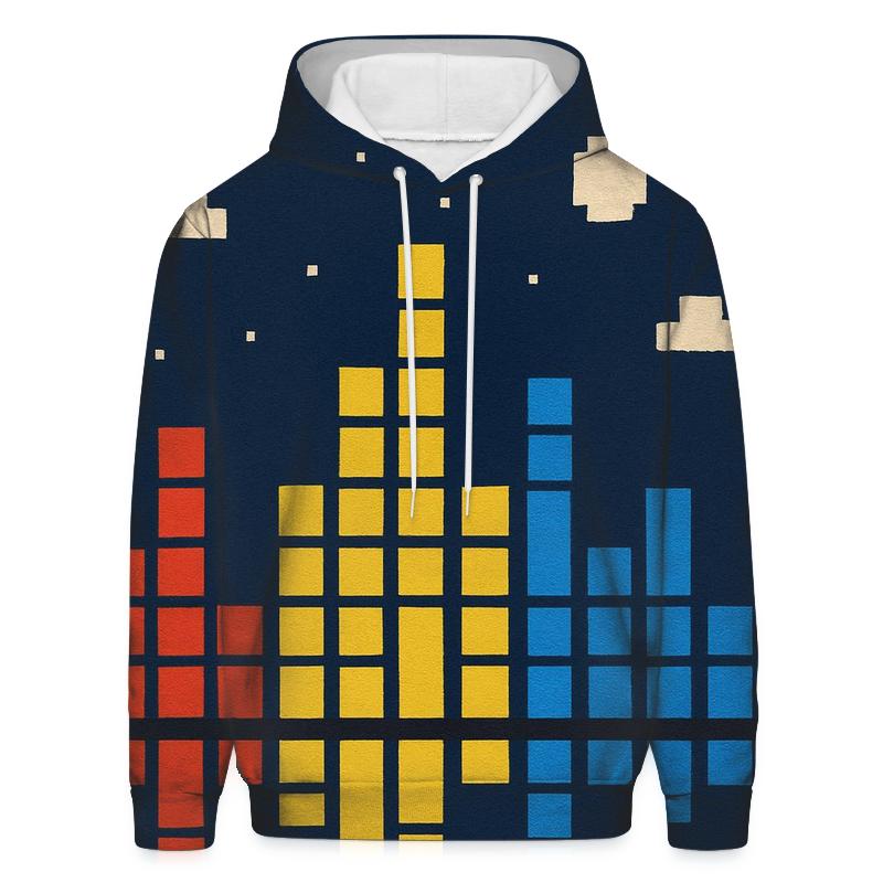 Pixel Skyline Soundstage printed hoodies