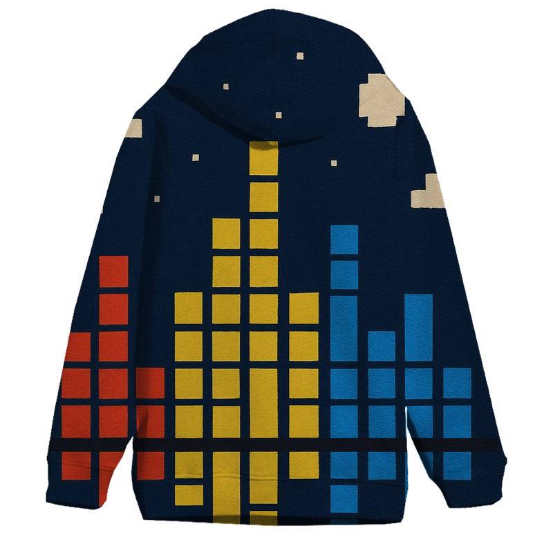 Pixel Skyline Soundstage printed hoodies