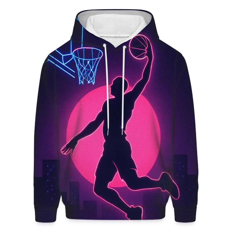 Neon Court Basketball Elevation hoodie designs