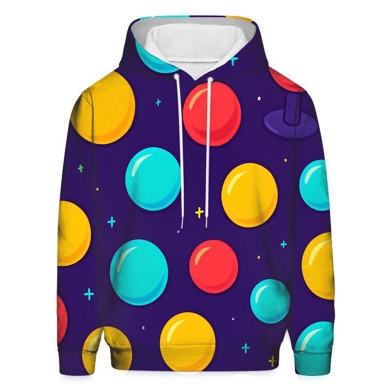 Arcade Button Galaxy Scatter printed hoodies