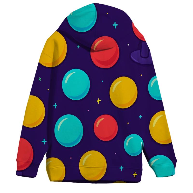 Arcade Button Galaxy Scatter printed hoodies