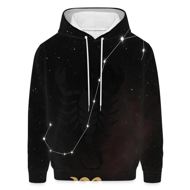 Scorpio Constellation And Stinger Glyph zip-up hoodies