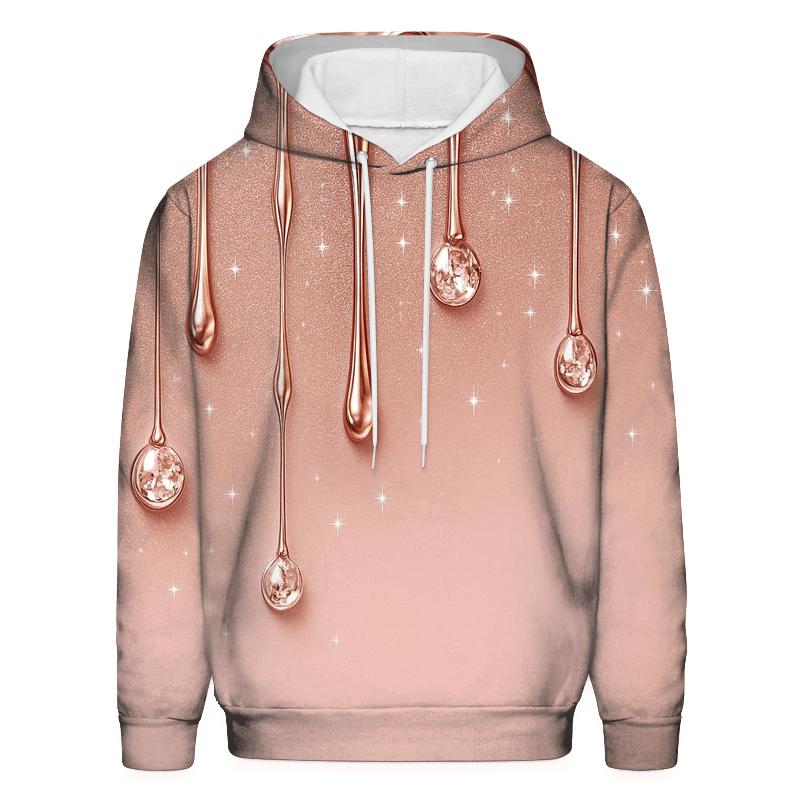 Rose Gold Velvet Drip Canopy zip-up hoodies